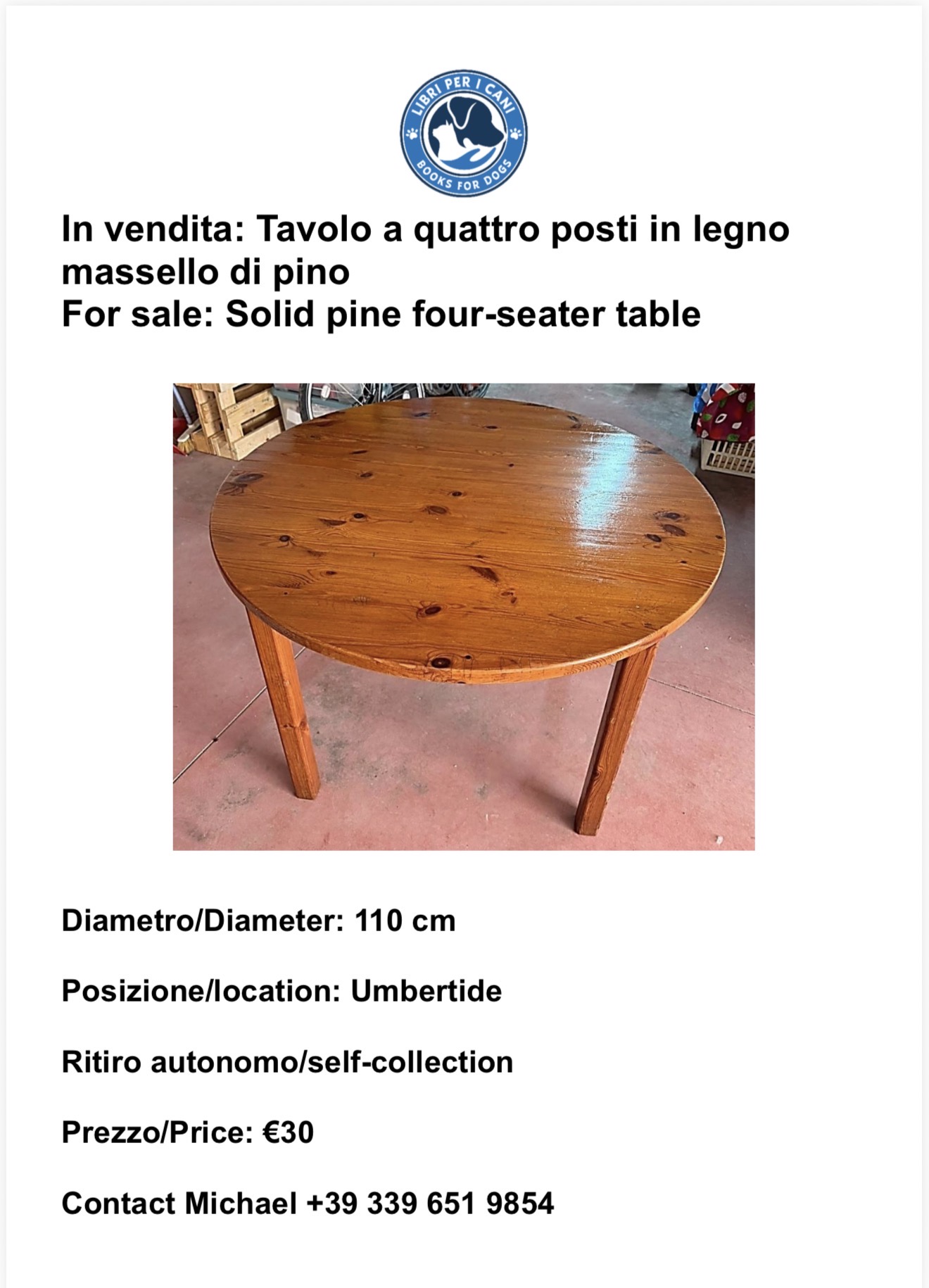Pine Wood table for sale