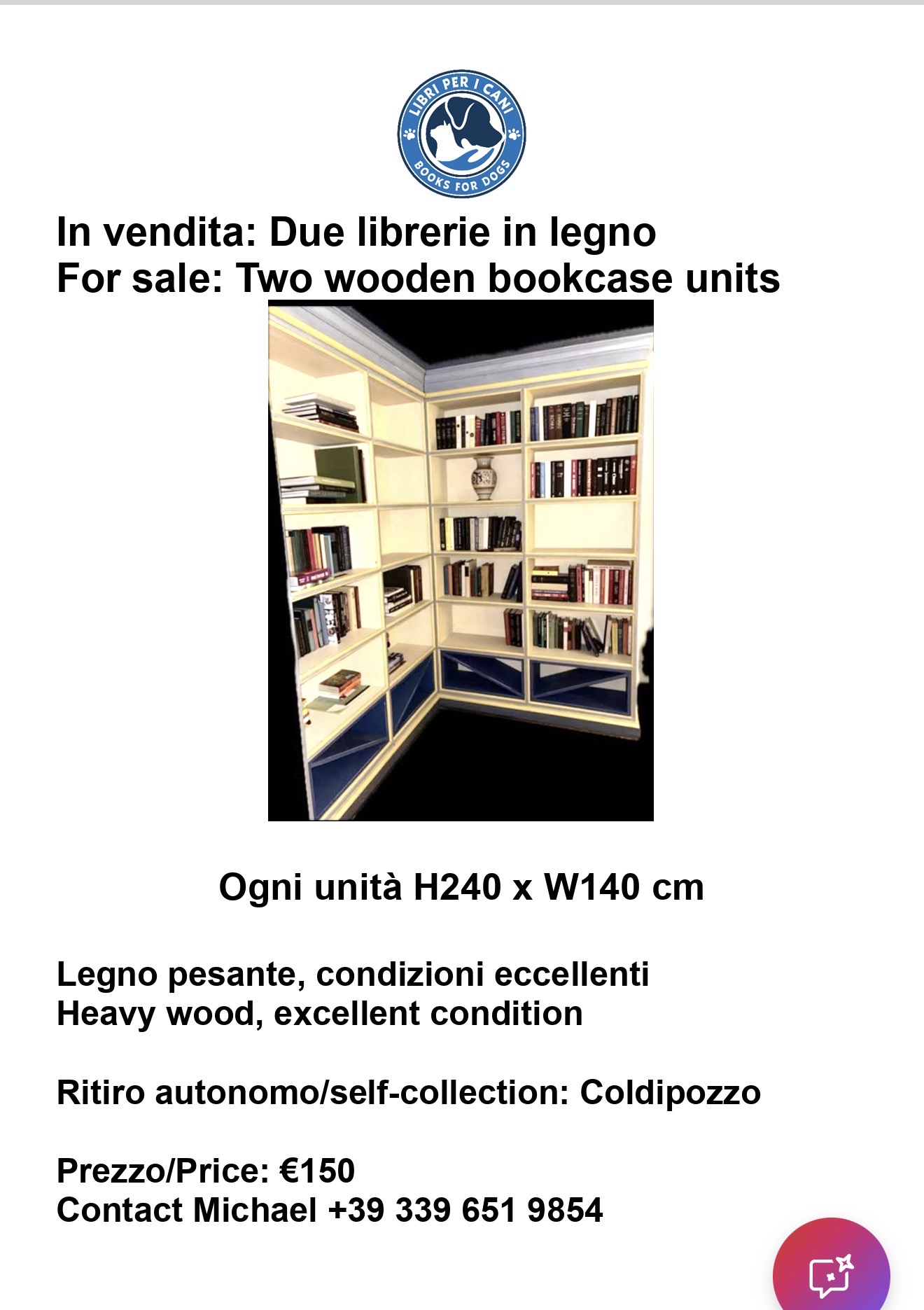 Very nice well made book cases for sale