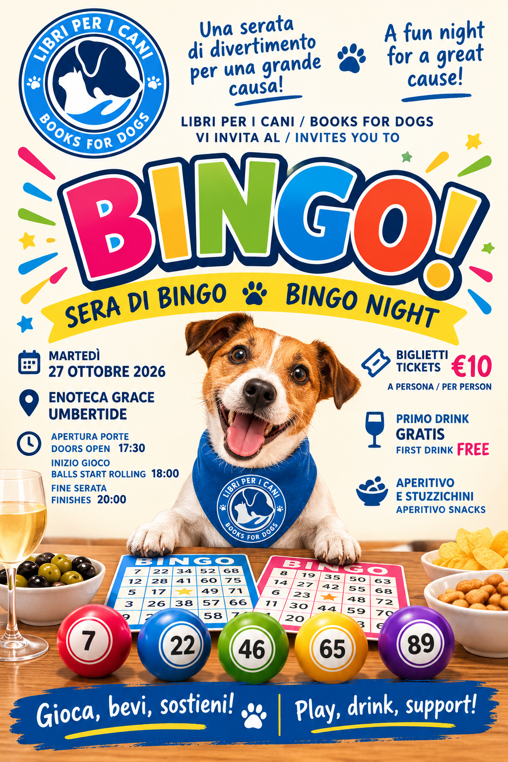 We are happy to invite you to our Bingo event on Tuesday 27th Oct