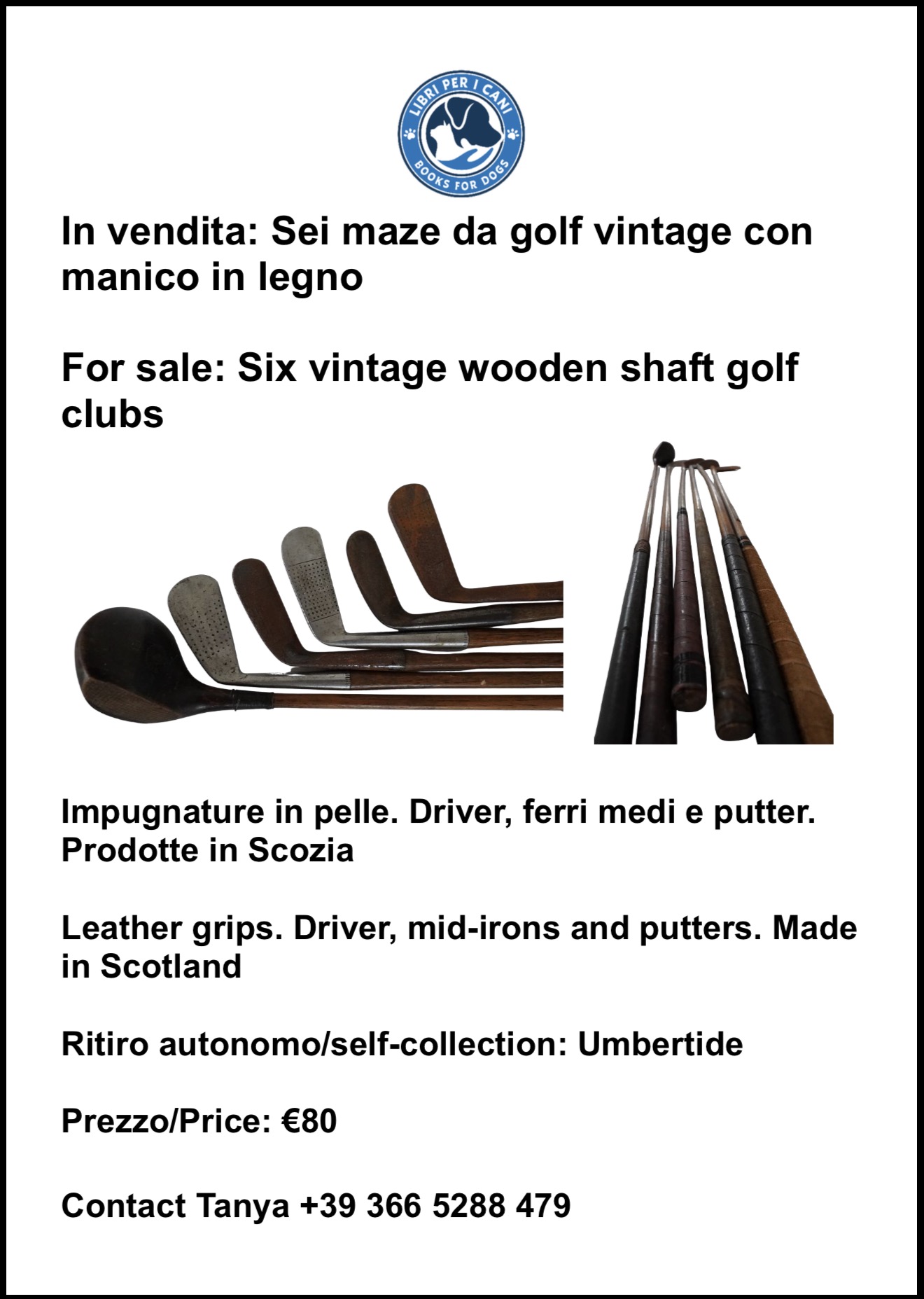 Antique collectible golf clubs for sale